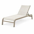 Chaise longue en aluminium et textile beige ajustable