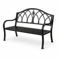 Banc en métal noir 128cm