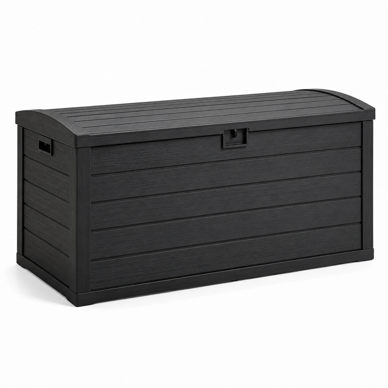 Coffre de rangement en résine noire 120x50x60 cm