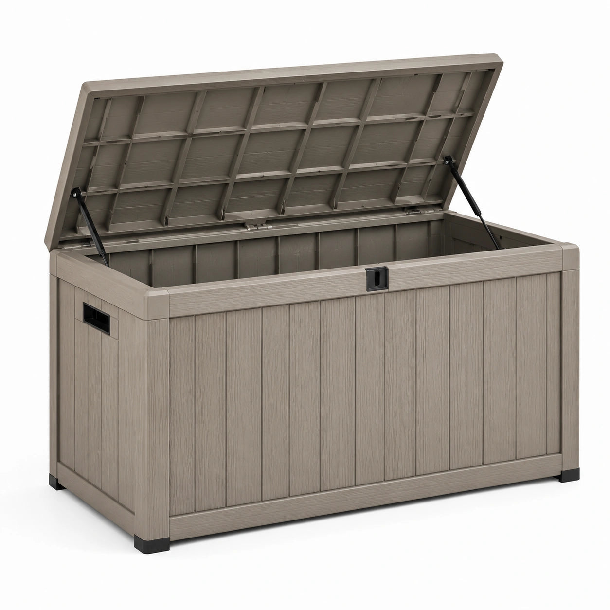 Coffre de rangement en plastique 300L beige