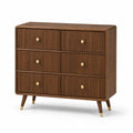 Commode en bois de noyé avec 6 tiroirs marron