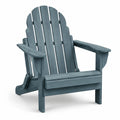 Chaise Adirondack en Bois d'Eucalyptus Bleu